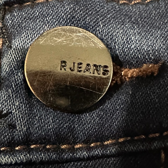 Women’s R Jeans High Rise Dark Blue Stretch Denim Jeans - Picture 6 of 10